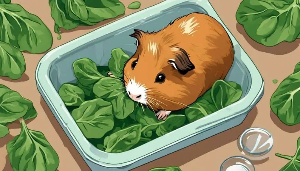 guinea pigs and spinach