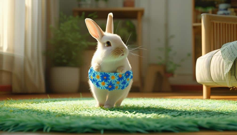 floral bunny diaper delight