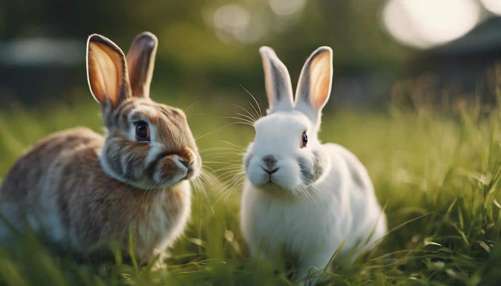 interacting with fellow lagomorphs